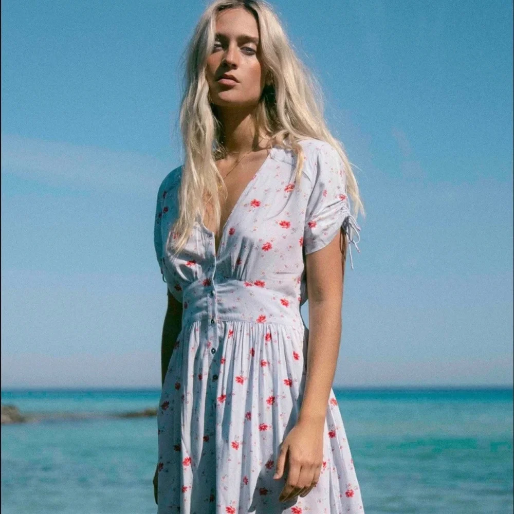 🔆BILLABONG🔆Twirl Twist V-Neck Mini Dress - Picture 4 of 16